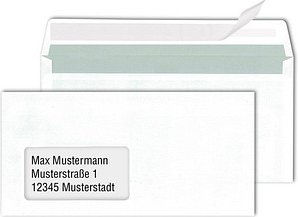 Thumbnail - MAILmedia Briefumschläge DIN lang mit Fenster weiß haftklebend 500 St.