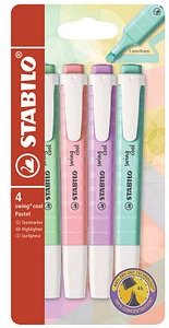 STABILO swing cool Pastel Textmarker farbsortiert, 4 St.