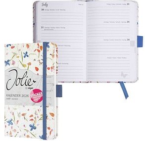 SIGEL Buchkalender Jolie 2026 Bloom violet
