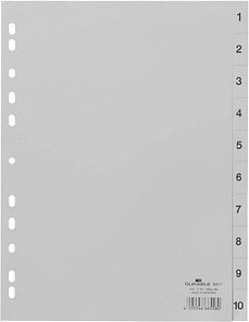 Thumbnail - DURABLE Ordnerregister DIN A4 Vollformat 1-10 grau 10-teilig, 1 St.