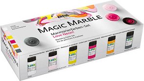 6 KREUL Magic Marble Marmorierfarben farbsortiert 6 x 20,0 ml