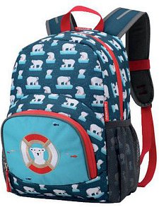 DONAU Kindergartenrucksack Eisbär Kunstfaser blau/weiß
