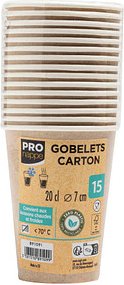 PROnappe Einweg-Kaffeebecher braun 200,0 ml, 15 St.