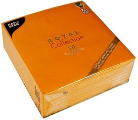 PAPSTAR Servietten orange 3-lagig 40,0 x 40,0 cm, 50 St.