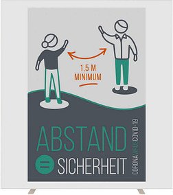 PAPERFLOW Trennwand easyScreen, Abstand-Sicherheit weiß 160,0 x 174,0 cm, 1 St.