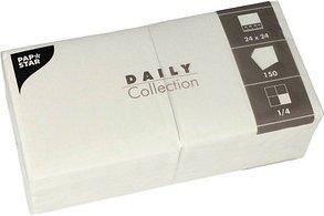 PAPSTAR Servietten Daily Collection weiß 2-lagig 24,0 x 24,0 cm, 150 St.