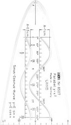 M + R Parabelschablone transparent