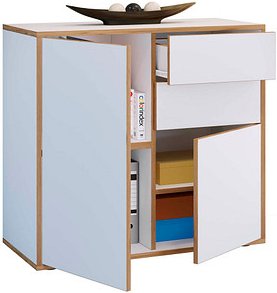 VCM my office Aktenschrank Salia, 920758 weiß, honig-eiche 80,0 x 32,0 x 74,0 cm, 1 St.