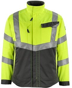 Thumbnail - MASCOT® unisex Warnjacke Oxford warngelb, anthrazit Größe 4XL