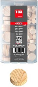 TOX Querholzplättchen-Sortiment Cookie wood Mini 82 tlg.