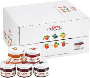 d’arbo Naturrein Erdbeere, Aprikose, Himbeere, Kirsche, Schwarze Johannisbeere Konfitüre, 60 St.