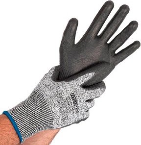 Thumbnail - HYGOSTAR unisex Schnittschutzhandschuhe Cut Safe grau Größe 10, 10 Paar