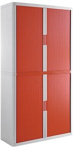 Thumbnail - PAPERFLOW easyOffice Rollladenschrank weiß, rot ohne Fachböden 110,0 x 41,5 x 204,0 cm