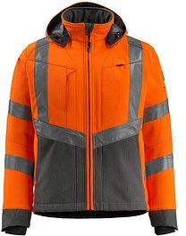 Thumbnail - MASCOT® unisex Warnjacke Blackpool warnorange, anthrazit Größe 4XL