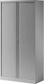 BISLEY Essentials Rollladenschrank silber 4 Fachböden 100,0 x 47,0 x 197,0 cm