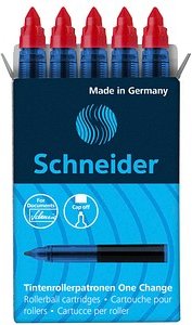 Schneider One Change Tintenrollerminen rot 0,6 mm 5 St.