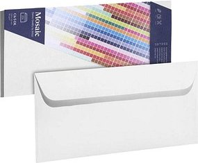 artoz Briefumschläge Mosaic DIN lang ohne Fenster weiß haftklebend 20 St.