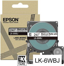 Thumbnail - EPSON Schriftband LK LK-6WBJ C53S672064, 24 mm schwarz auf weiß