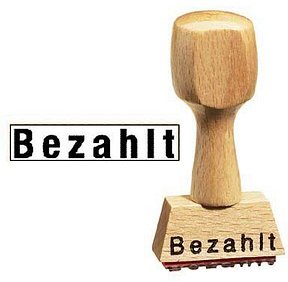 Textstempel "Bezahlt" ohne Logo, 1 St.