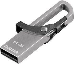 Thumbnail - hama USB-Stick Hook-Style grau 64 GB
