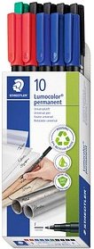 Thumbnail - STAEDTLER Lumocolor Folienstifte farbsortiert permanent 10 St.