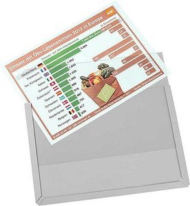 Sichttaschen, farbig, DIN A4 quer, transparent, 10 Stück