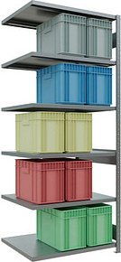 Thumbnail - SCHULTE Anbau-Schwerlastregal MULTIplus 250 12986-LR silber 100,0 x 80,0 x 250,0 cm