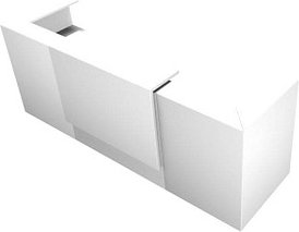 Quadrifoglio Empfangstheke gerade, weiß 285,0 x 88,0 x 113,0 cm