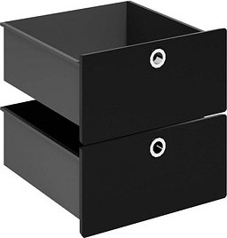 viasit System4 Schubladen schwarz 37,5 x 37,5 x 37,5 cm