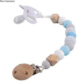 Rayher Bastelset Schnullerkette blau/natur/weiß