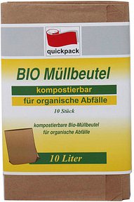 quickpack Biomüllbeutel 10,0 l braun 2,0 mm, 10 St.
