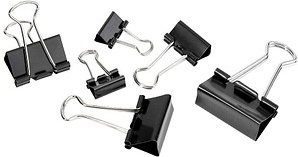 Gowi Foldbackklammern schwarz, 24 St.