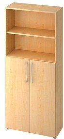 HAMMERBACHER Regalschrank Inader, V4770/3/3/BM ahorn 80,0 x 34,6 x 188,0 cm, 1 St.