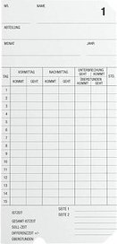 BÜRK MOBATIME Stempelkarten Typ 2 - 6, 500 St.