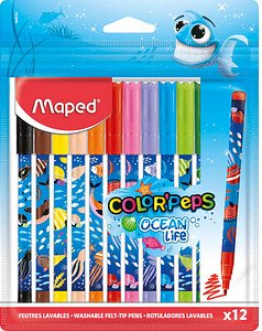 maped Ocean Life Filzstifte farbsortiert, 12 St.