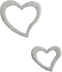 Rayher Holz-Streudeko silber Herzen, 24 St.