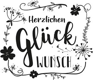Rayher Motivstempel Herzlichen Glückwunsch 8,0 x 9,0 cm
