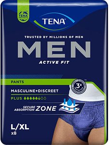 TENA Inkontinenzhosen MEN ACTIVE FIT PANTS PLUS, 8 St.