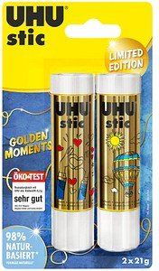 2 UHU stic GOLDEN MOMENTS Klebestifte 2x 21,0 g