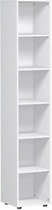 geramöbel Aktenregal weiß 40,0 x 40,0 x 216,0 cm, 1 St.