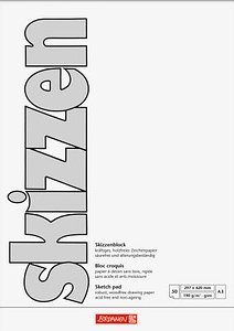BRUNNEN Skizzenblöcke DIN A3, 3 Blöcke