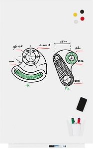 Thumbnail - rocada Whiteboard Skinwhiteboard 75,0 x 115,0 cm weiß Stahl