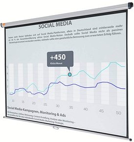 nobo Rolloleinwand 16:10, 175 x 109 cm Projektionsfläche