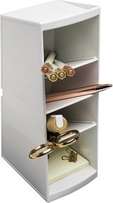 Exacompta Schreibtisch-Organizer Multitower weiß Polystyrol 4 Fächer 8,3 x 11,0 x 23,0 cm