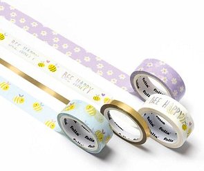 folia BEE Deko-Klebeband matt 15,0/5,0 mm x 5,0 m 4 Rollen