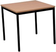 Gürkan Mehrzwecktisch buche quadratisch, Vierkantrohr schwarz, 60,0 x 60,0 x 75,0 cm