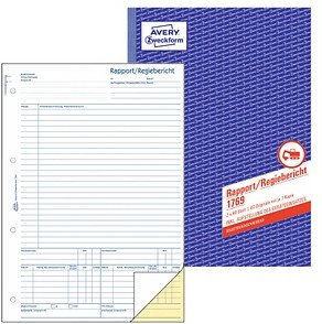 Thumbnail - AVERY Zweckform Rapport/Regiebericht Formularbuch 1769
