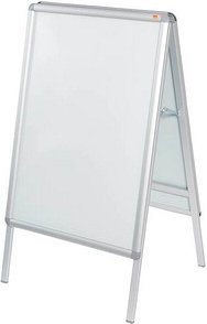 nobo Kundenstopper silber DIN A1 2 Fächer