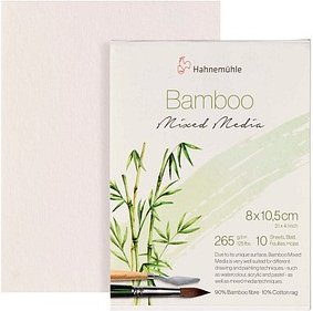 HAHNEMÜHLE Aquarellblock Bamboo 10,5 x 8,0 cm, 1 Block