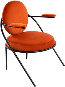 meet powered by PAPERFLOW Sessel SATURNE rost schwarz Stoff 70,0 x 73,0 x 88,0 cm, 1 St.